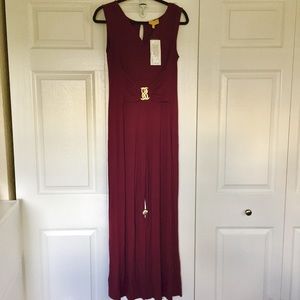 JLo jumpsuit - maroon with gold accents sz Small